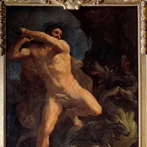 Hercules Terrassing the Hydra of Lerne Painting by Guido Reni dit le Guide (1573-1642) 1617 Sun. 2, 6x1, 9 m