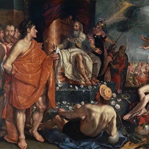 Hermes presenting Pandora to King Epimetheus, 1611 (oil on canvas)
