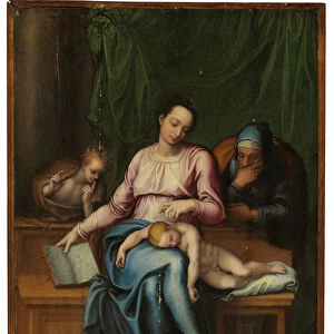 The Holy Family (Il Silenzio) (oil on panel)