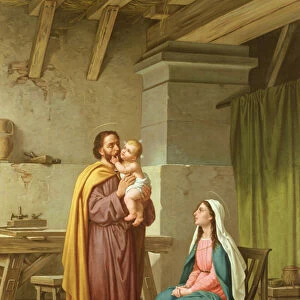 The Holy Family in St Josephs Workshop (oil on canvas)