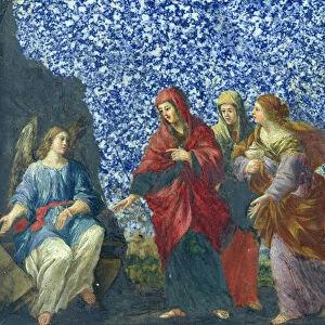 The Holy Women at the Tomb (oil on marble)