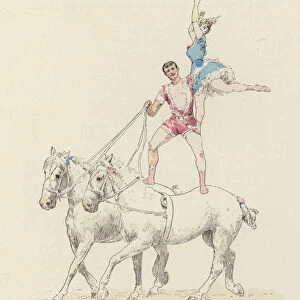 Horse act (colour litho)