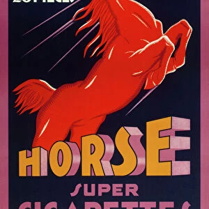 Horse Super Cigarettes 1935 (color printing)