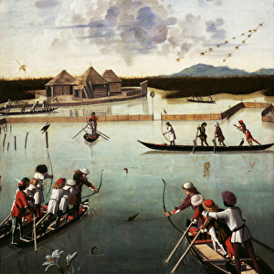 Hunting on the Lagoon, c. 1490-5 (oil on panel)