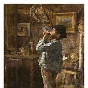I am a painter too or Dilettante or The painters studio, 1885 (oil on canvas)