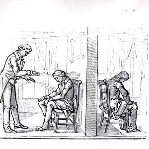 Illustration from du Potets work om Animal Magnetism, 1863 (engraving) (b / w photo)