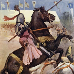 Illustration for Ivanhoe by Sir Walter Scott (colour litho)