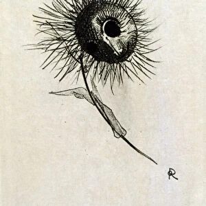 Illustration for Les Fleurs du mal by Baudelaire. 1891 (engraving)
