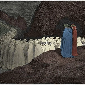 Inferno, Canto 23 : The hypocrites address Dante, illustration from