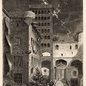 The Inquisition Prison in Barcelona, drawing by Gustave Dore (1832-1883)