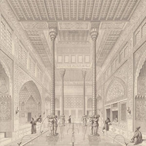 Interior of the Tchar-Bach Palace, Isfahan, from Modern Monuments of Persia