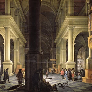 Interior of a Temple, 1652 (oil on panel)