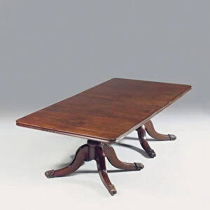 Irish Regency twin-pedestal dining table (mahogany)