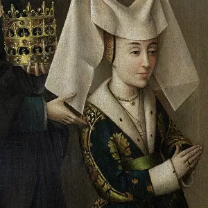 Detail of Isabella of Portugal and St. Elizabeth, c. 1457-60 (oil on canvas)
