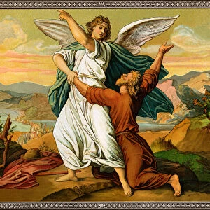 Jacob wrestiling with the angel - Bible