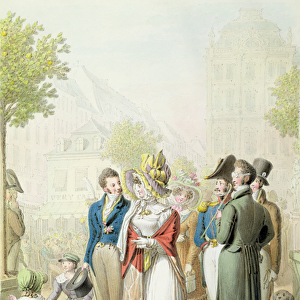 The Jardin des Tuileries, from Tableau de Paris (w / c on paper)