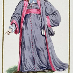 Jean Gerson (1363-1429) from Receuil des Estampes, Representant les Rangs et les Dignites, suivant le Costume de toutes les Nations existantes, published 1780 (hand-coloured engraving)