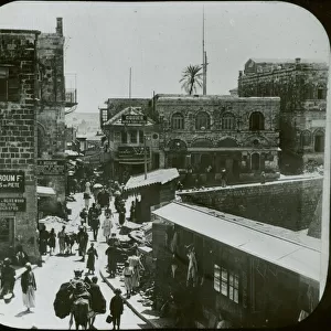Jerusalem, Inside the Jaffa Gate, c. 1880 (print from lantern slide)