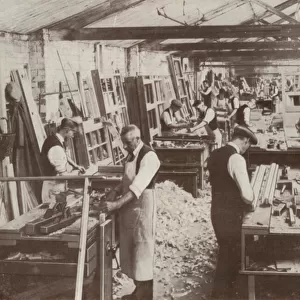 Joinery factory, Burton-on-Trent: View of joiners shop no 4 (b / w photo)