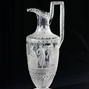 Jug depicting a dancer and a lyre player (crystal)