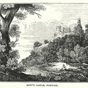 Ketts Castle, Norwich (engraving)