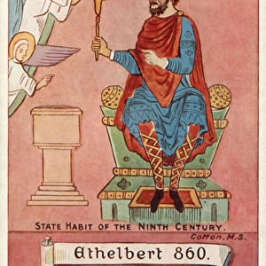 King Aethelbert (colour litho)