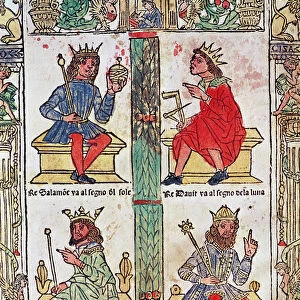 King David, Solomon, Luba and Turnis, from Libro de la Sorte e de la Ventura