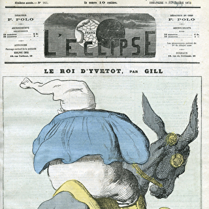 The king of Yvetot, cartoon by Adolphe Thiers (1797-1877), French statesman