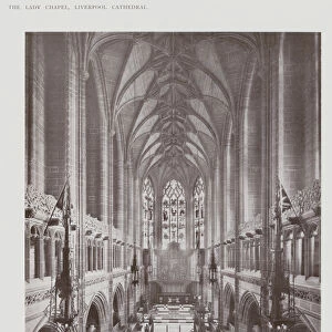 The Lady Chapel, Liverpool Cathedral, Interior (b / w photo)