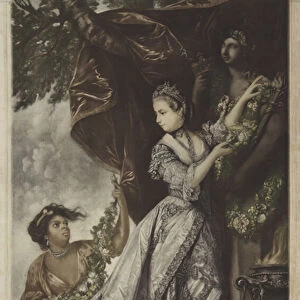 Lady Elizabeth Keppel (coloured engraving)