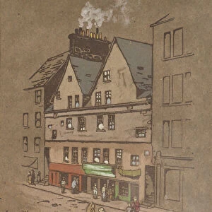 Lady Warkstairs House, High Street, Dundee (hand-coloured print)