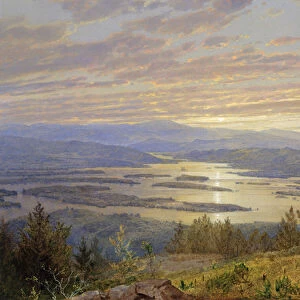 Lake Squam from Red Hill, 1874 (w / c, gouache and graphite on paper)