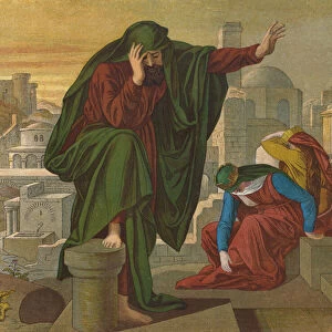 The lamentation of Jeremiah (colour litho)