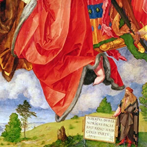 The Landauer Altarpiece, All Saints Day, detail showing self portrait, 1511 (oil on panel)