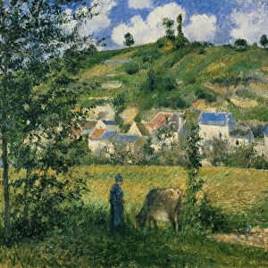Landscape at Chaponval, 1880 (oil on canvas)