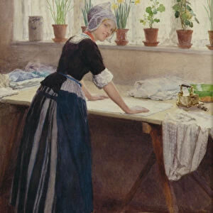 The Laundry Maid, 1915 (w / c on paper)