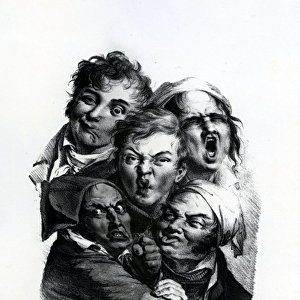 Les Grimaces, c. 1823 (lithograph)