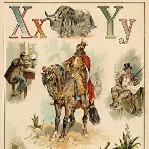 Letter X and Letter Y (chromolitho)