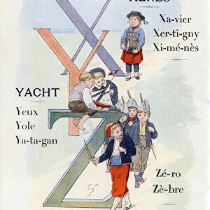 Letters X, Y and Z representing children playing sailors