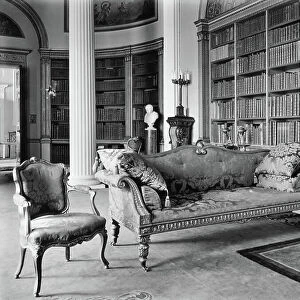 Detail of the Libary at Kenwood House, Hampstead, London, from The Country Houses of Robert Adam, by Eileen Harris, published 2007 (b/w photo)
