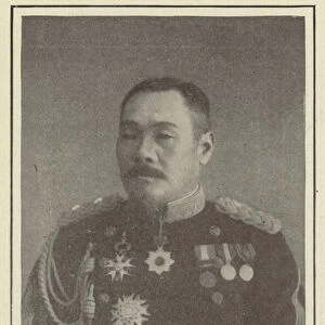 Lieutenant-General Okubo, Commanding the Sixth (Kumamoto) Army Division (b / w photo)
