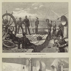 Life on board a Troop-Ship (engraving)