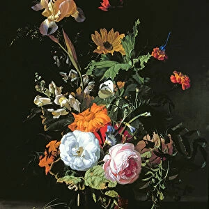 Still Life of Summer Flowers (oil on canvas on panel)