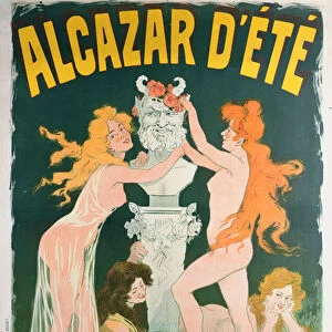 Living Tableaux, Alcazar d Ete poster (colour litho)