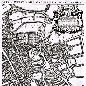 Loggans map of Oxford, Western Sheet, from Oxonia Illustrated, published 1675