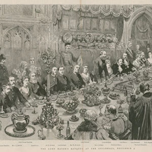 The Lord Mayors Banquet at the Guildhall, London, 9 November 1887 (engraving)