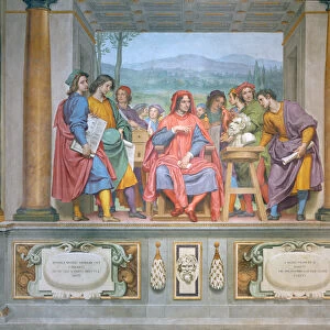 Lorenzo amongst the artists (fresco)
