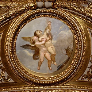 Love. Painting by Giovanni Romanelli (1601-1662) decorating the ceiling of the Antonine
