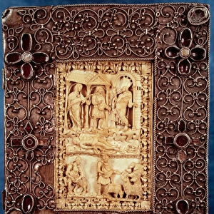 Lower dish of the Psalter by Charles the Bald (Charles II) (823-877)