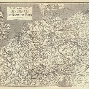 Map of Austria and the German Empire (engraving)